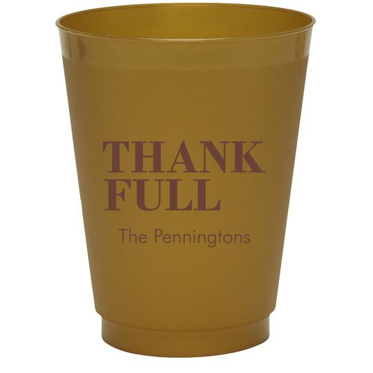 Thank Full Colored Shatterproof Cups